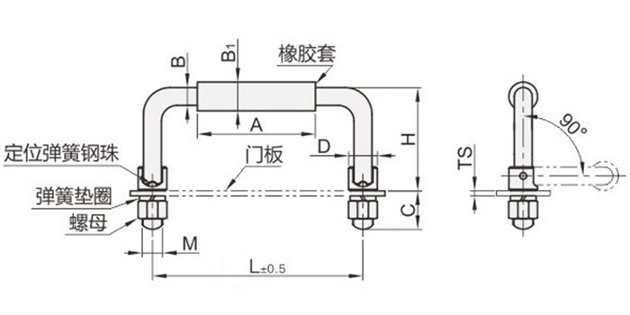 XYAL01 折疊拉手