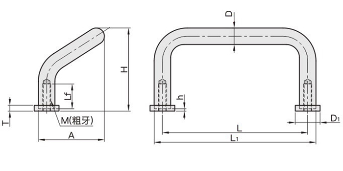 XYAF21/31/42/46 角型拉手