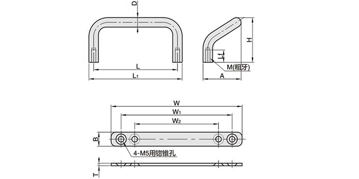 XYAF66 /XYAF66A  角型拉手