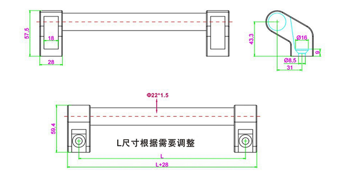 XYLS303S 精密鑄造管型拉手