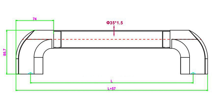 XYLS304S 精密鑄造管型拉手
