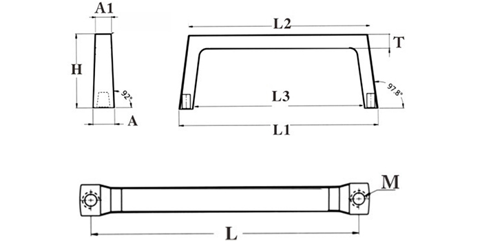 XYLS514-1 方形拉手
